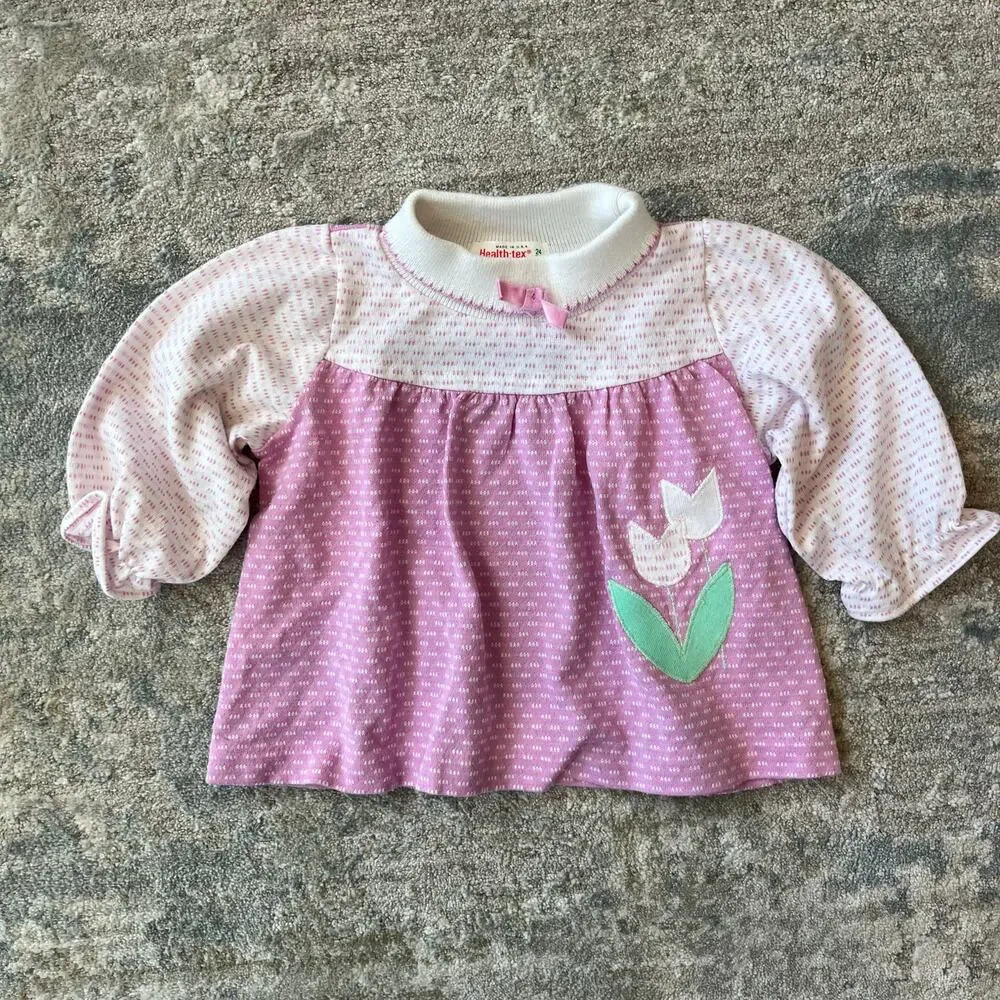 Vintage Healthtex Two Piece Purple Tulip Outfit 24 Months USA - Picture 2 of 15